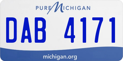 MI license plate DAB4171