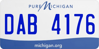 MI license plate DAB4176