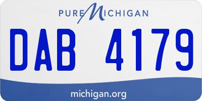 MI license plate DAB4179