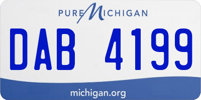 MI license plate DAB4199