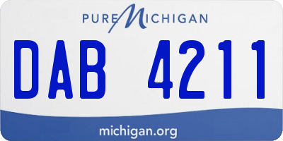 MI license plate DAB4211