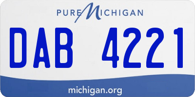 MI license plate DAB4221
