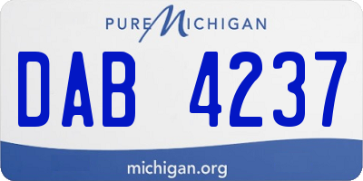 MI license plate DAB4237