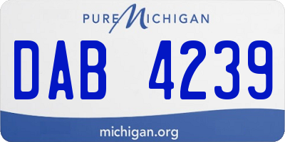 MI license plate DAB4239