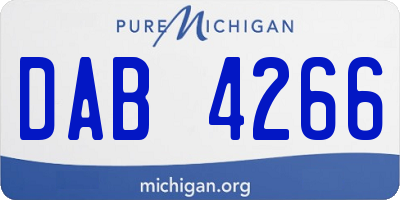 MI license plate DAB4266