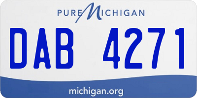 MI license plate DAB4271