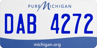 MI license plate DAB4272