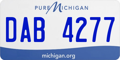 MI license plate DAB4277
