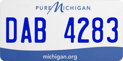 MI license plate DAB4283