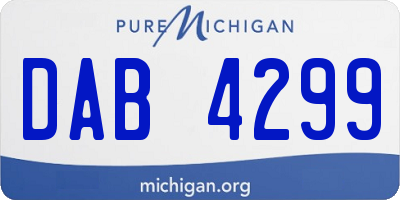 MI license plate DAB4299