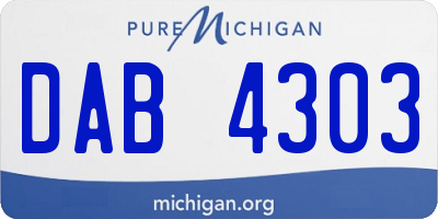 MI license plate DAB4303
