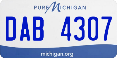 MI license plate DAB4307