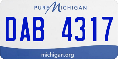 MI license plate DAB4317