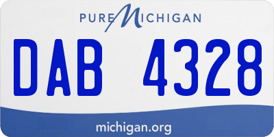 MI license plate DAB4328