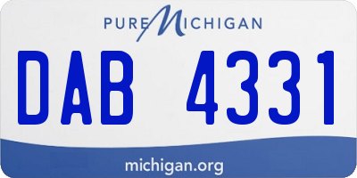 MI license plate DAB4331