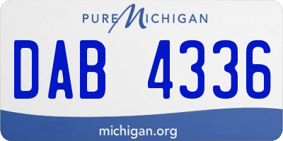 MI license plate DAB4336