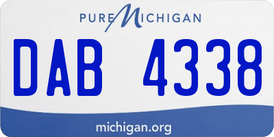 MI license plate DAB4338