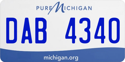MI license plate DAB4340