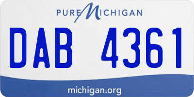 MI license plate DAB4361