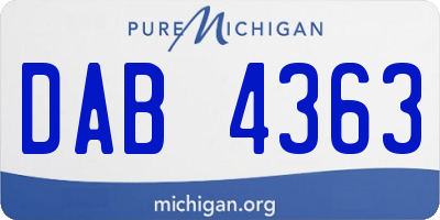 MI license plate DAB4363