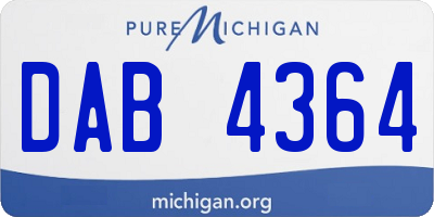 MI license plate DAB4364