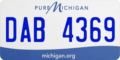 MI license plate DAB4369