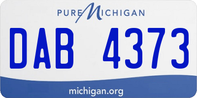 MI license plate DAB4373