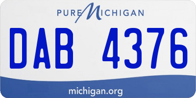 MI license plate DAB4376