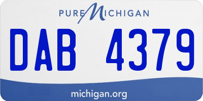 MI license plate DAB4379