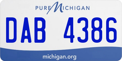 MI license plate DAB4386