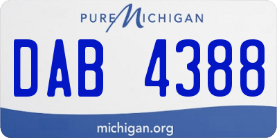 MI license plate DAB4388