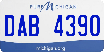 MI license plate DAB4390