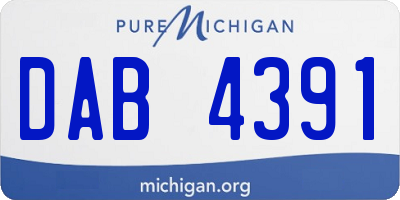 MI license plate DAB4391