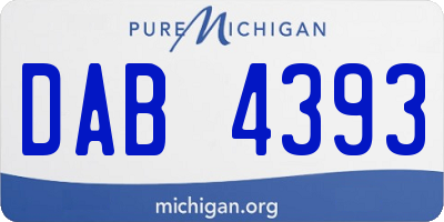 MI license plate DAB4393
