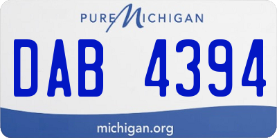 MI license plate DAB4394