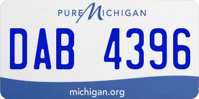 MI license plate DAB4396