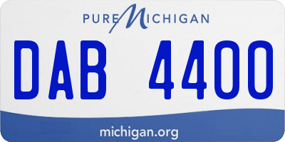 MI license plate DAB4400