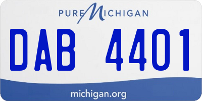 MI license plate DAB4401