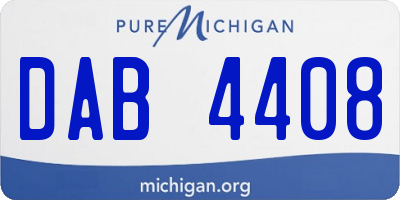 MI license plate DAB4408