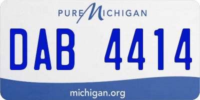 MI license plate DAB4414