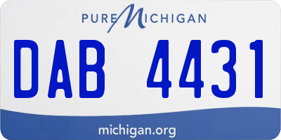 MI license plate DAB4431