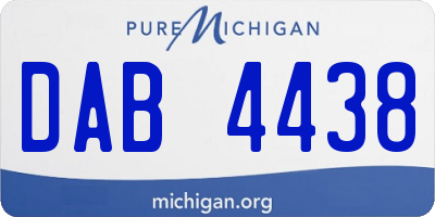 MI license plate DAB4438