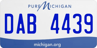 MI license plate DAB4439