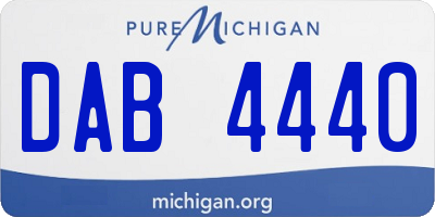 MI license plate DAB4440