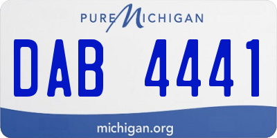 MI license plate DAB4441