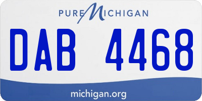 MI license plate DAB4468