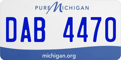 MI license plate DAB4470