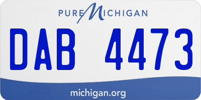 MI license plate DAB4473