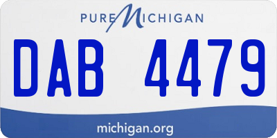 MI license plate DAB4479