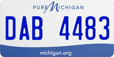 MI license plate DAB4483